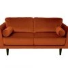 Best Price - Habitat Jackson 2 Seater Velvet Sofa Orange Sofas And Armchairs