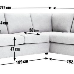 Free Shipping - Habitat Florence Right Corner Fabric Sofa Grey Sofas -Seating Sales Store unnamed file 1058