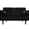 Shipping Included - Habitat Jackson 2 Seater Velvet Sofa Black Sofas