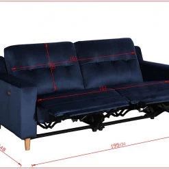Free Shipping - Habitat Emerson 3 Seater Velvet Recliner Sofa Navy Sofas -Seating Sales Store unnamed file 1107