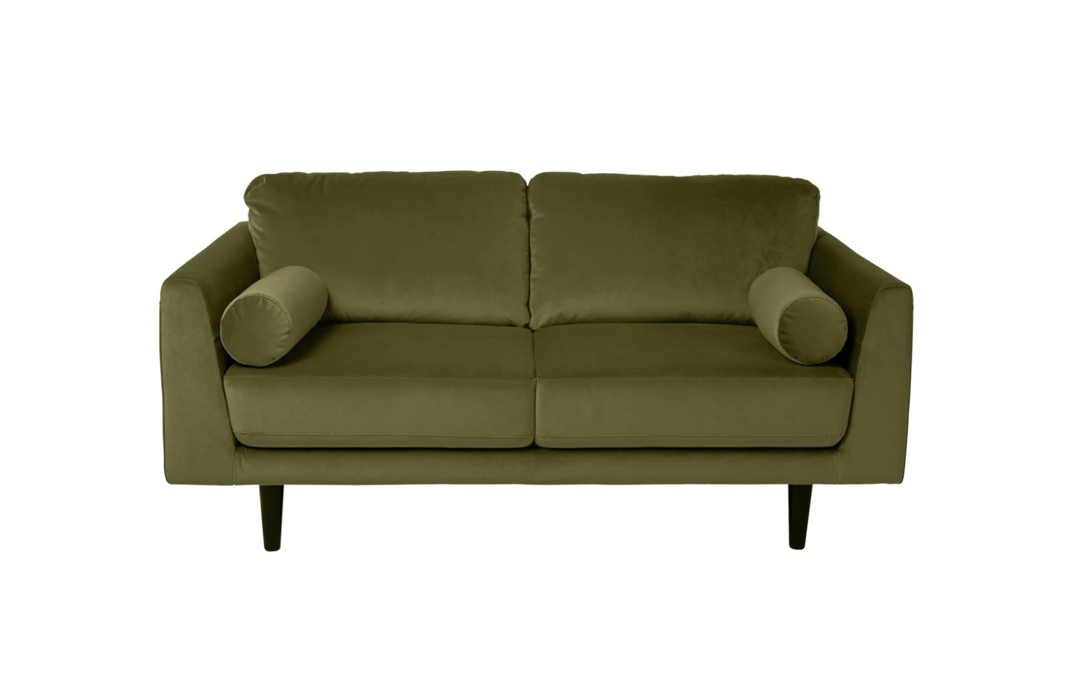 Discount - Habitat Jackson 2 Seater Velvet Sofa Green Black Sofas 1 Discount - Habitat Jackson 2 Seater Velvet Sofa Green Black Sofas