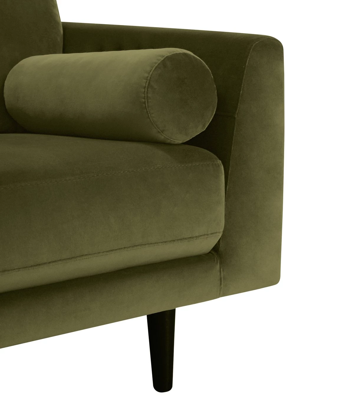 Discount - Habitat Jackson 2 Seater Velvet Sofa Green Black Sofas 6 Discount - Habitat Jackson 2 Seater Velvet Sofa Green Black Sofas - Image 6