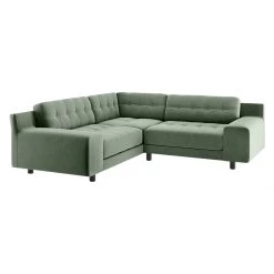 Best Price - Habitat Hendricks Right Corner Velvet Sofa Sage Green Sofas And Armchairs