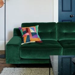 On Sale - Habitat Hendricks Right Corner Velvet Chaise Moss Green Sofas -Seating Sales Store unnamed file 1275