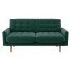 Free Shipping - Habitat Fenner 2 Seater Velvet Sofa Emerald Green Sofas And Armchairs