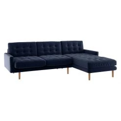 Free Shipping - Habitat Fenner Right Corner Velvet Chaise Ink Blue Sofas -Seating Sales Store unnamed file 1420