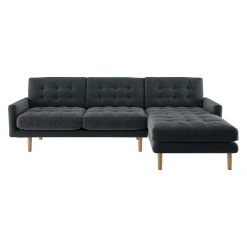 Free Shipping - Habitat Fenner Right Corner Velvet Chaise Ink Blue Sofas -Seating Sales Store unnamed file 1423