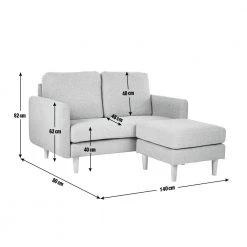 Free Shipping - Habitat Remi 2 Seater Fabric Chaise In A Box Light Grey Sofas And Armchairs -Seating Sales Store unnamed file 157
