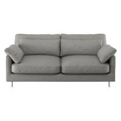 The Surprise Price - Habitat Cuscino 2 Seater Textured Fabric Sofa Light Grey Sofas