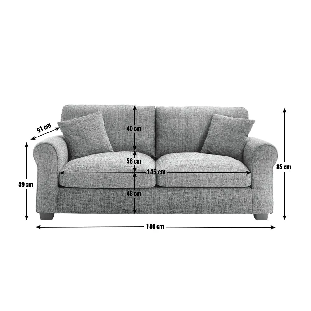 Shipping Included - Habitat Lisbon 3 Seater Fabric Sofa Beige Sofas And Armchairs 4 Shipping Included - Habitat Lisbon 3 Seater Fabric Sofa Beige Sofas And Armchairs - Image 4