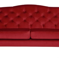 On Sale - Habitat Valerie 3 Seater Velvet Sofa Red Sofas And Armchairs
