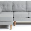 On Sale - Habitat Joshua Left Corner Fabric Sofa Light Grey Sofas