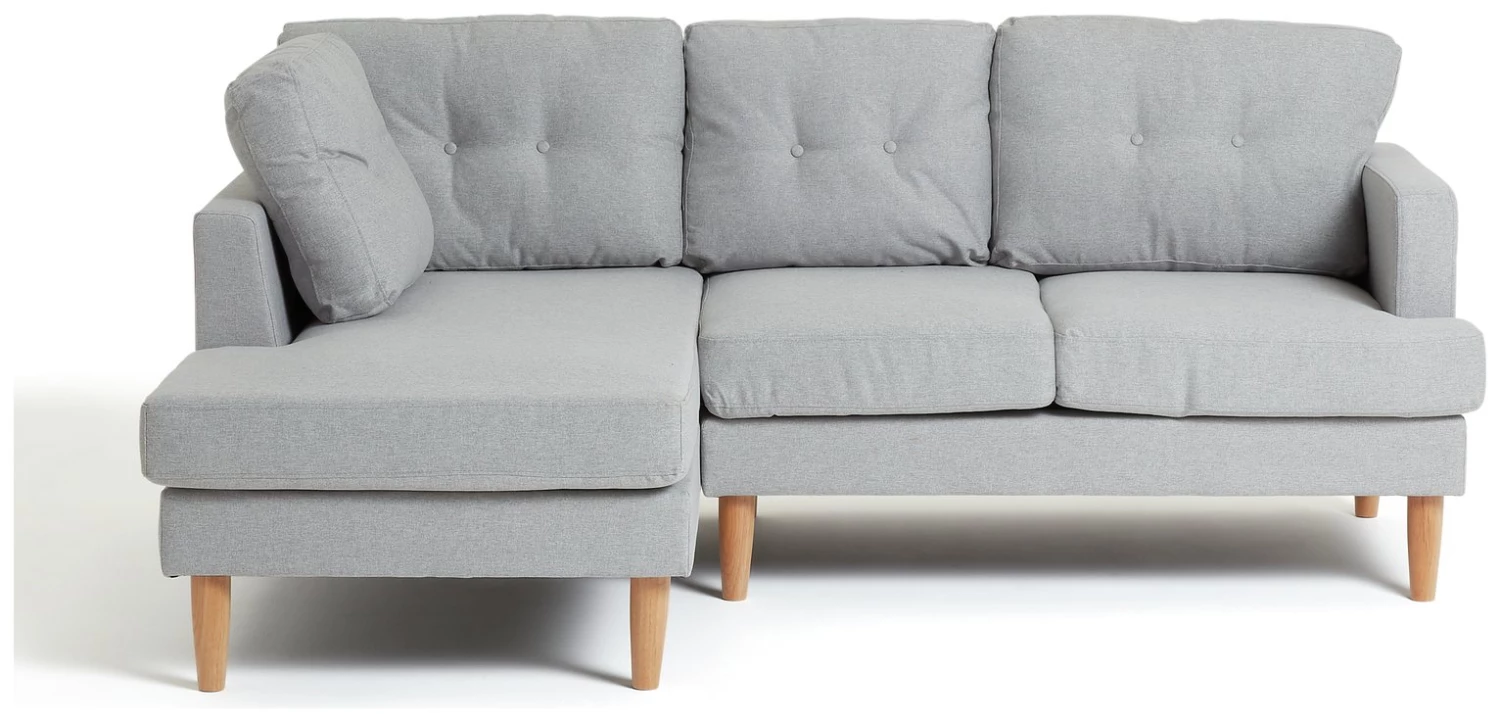 On Sale - Habitat Joshua Left Corner Fabric Sofa Light Grey Sofas 1 On Sale - Habitat Joshua Left Corner Fabric Sofa Light Grey Sofas