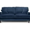 Free Shipping - Habitat Matilda 3 Seater Velvet Sofa Blue Sofas And Armchairs