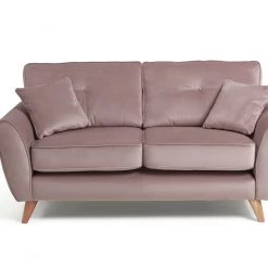 Best Price - Habitat Isla 2 Seater Velvet Sofa Pink Sofas And Armchairs