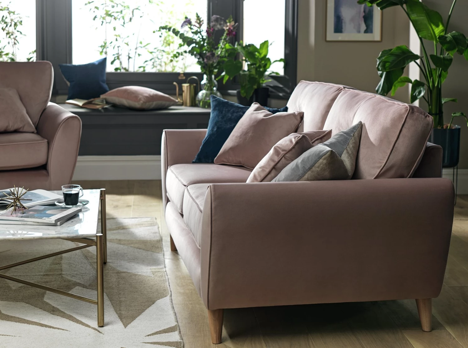 On Sale - Habitat Isla 2 Seater Velvet Sofa Teal Sofas 2 On Sale - Habitat Isla 2 Seater Velvet Sofa Teal Sofas - Image 2