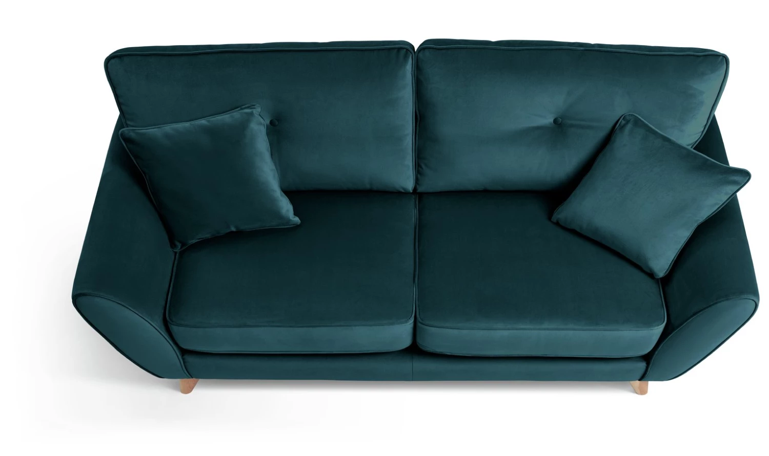 On Sale - Habitat Isla 2 Seater Velvet Sofa Teal Sofas 8 On Sale - Habitat Isla 2 Seater Velvet Sofa Teal Sofas - Image 8