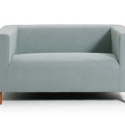 Discount - Habitat Moda Compact 2 Seater Velvet Sofa Duck Egg Sofas And Armchairs