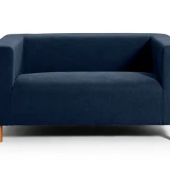 The Surprise Price - Habitat Moda Compact 2 Seater Velvet Sofa Navy Sofas And Armchairs
