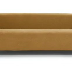 Free Shipping - Habitat Moda 3 Seater Velvet Sofa Mustard Sofas