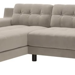 On Sale - Habitat Hendricks Left Corner Velvet Chaise Natural Sofas And Armchairs