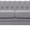 Shipping Included - Habitat Chesterfield 2 Seater Woven Sofa Light Grey Sofas