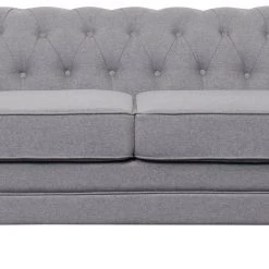 Shipping Included - Habitat Chesterfield 2 Seater Woven Sofa Light Grey Sofas