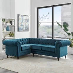 On Sale - Habitat Chesterfield Right Corner Velvet Sofa Light Grey Sofas And Armchairs 12 On Sale - Habitat Chesterfield Right Corner Velvet Sofa Light Grey Sofas And Armchairs -Seating Sales Store unnamed file 2122