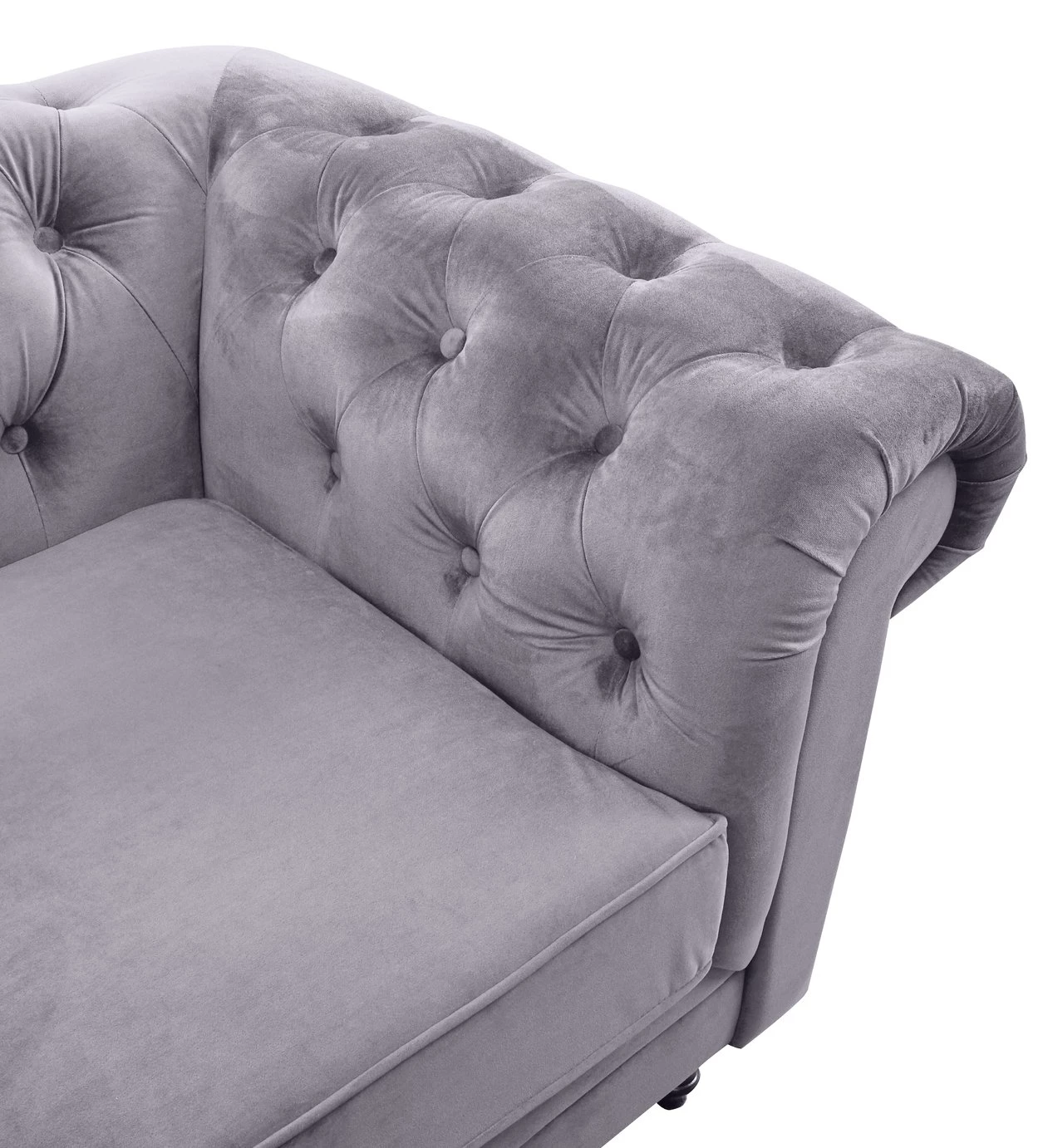 On Sale - Habitat Chesterfield Right Corner Velvet Sofa Light Grey Sofas And Armchairs 6 On Sale - Habitat Chesterfield Right Corner Velvet Sofa Light Grey Sofas And Armchairs - Image 6