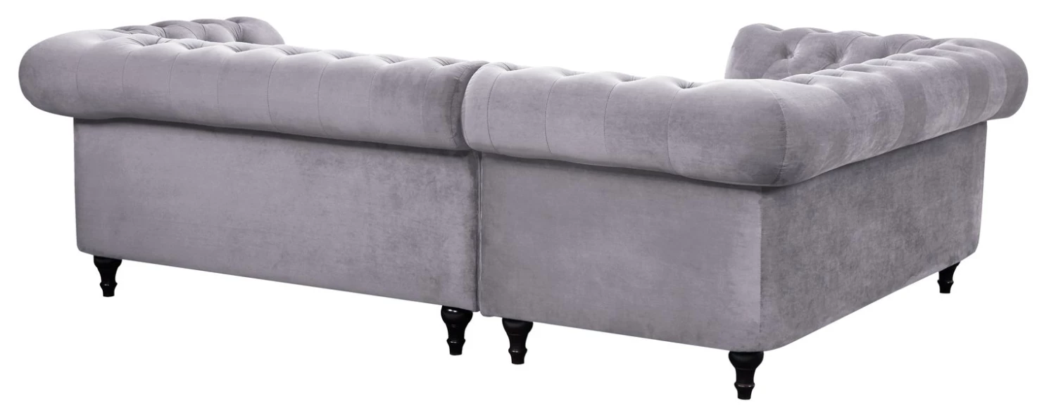 On Sale - Habitat Chesterfield Right Corner Velvet Sofa Light Grey Sofas And Armchairs 8 On Sale - Habitat Chesterfield Right Corner Velvet Sofa Light Grey Sofas And Armchairs - Image 8