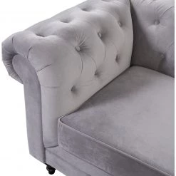 Free Shipping - Habitat Chesterfield Left Corner Velvet Sofa Light Grey Sofas And Armchairs -Seating Sales Store unnamed file 2135