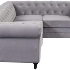Free Shipping - Habitat Chesterfield Left Corner Velvet Sofa Light Grey Sofas And Armchairs -Seating Sales Store unnamed file 2136