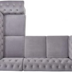 Free Shipping - Habitat Chesterfield Left Corner Velvet Sofa Light Grey Sofas And Armchairs -Seating Sales Store unnamed file 2138