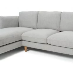 Discount - Habitat Salome Left Corner Fabric Sofa Light Grey Sofas And Armchairs
