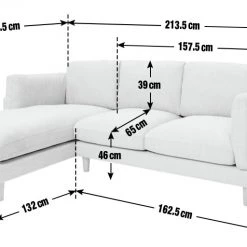 Discount - Habitat Salome Left Corner Fabric Sofa Light Grey Sofas And Armchairs -Seating Sales Store unnamed file 2172