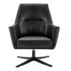 Shipping Included - Habitat Rhett Faux Leather Swivel Chair Black Armchairs