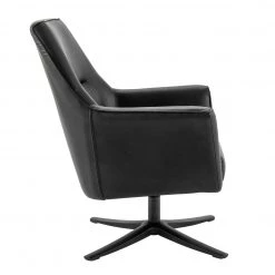 Shipping Included - Habitat Rhett Faux Leather Swivel Chair Black Armchairs -Seating Sales Store unnamed file 2195