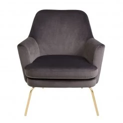 The Surprise Price - Habitat Celine Velvet Accent Chair Dark Grey Armchairs