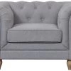 Discount - Habitat Chesterfield Woven Armchair Light Grey Sofas And Armchairs