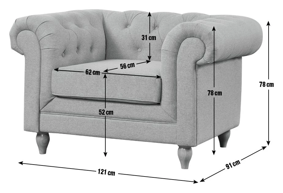 Discount - Habitat Chesterfield Woven Armchair Light Grey Sofas And Armchairs 4 Discount - Habitat Chesterfield Woven Armchair Light Grey Sofas And Armchairs - Image 4