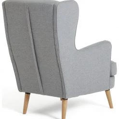 Discount - Habitat Callie Fabric Wingback Chair Light Grey Armchairs -Seating Sales Store unnamed file 2262