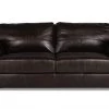 Discount - Habitat Salisbury 3 Seater Leather Sofa Dark Brown Chocolate Sofas
