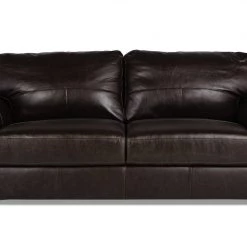 Discount - Habitat Salisbury 3 Seater Leather Sofa Dark Brown Chocolate Sofas