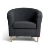 Discount - Habitat Fabric Tub Chair Dark Grey Sofas And Armchairs