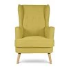 Free Shipping - Habitat Callie Fabric Wingback Chair Mustard Yellow Armchairs