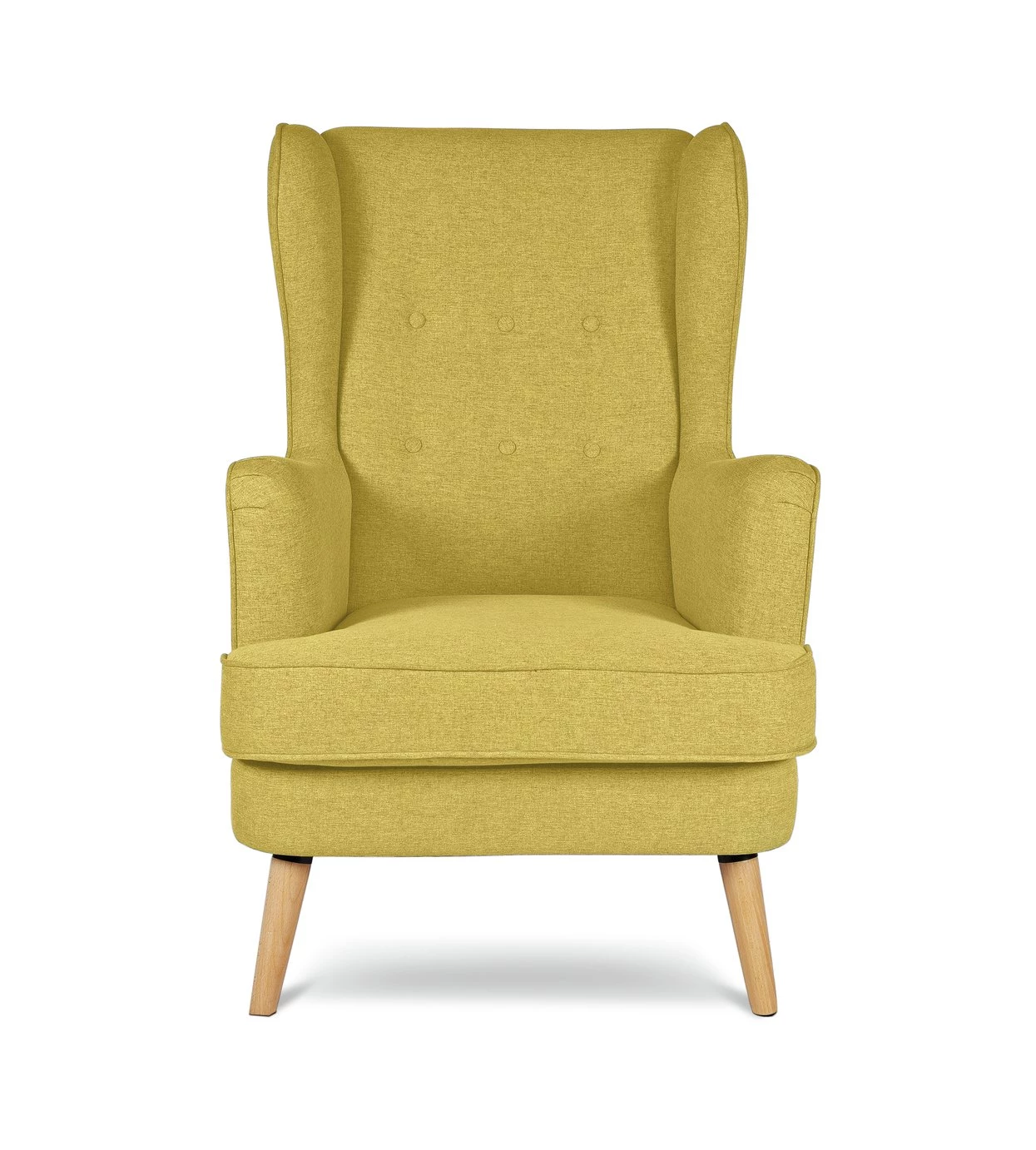 Free Shipping - Habitat Callie Fabric Wingback Chair Mustard Yellow Armchairs 1 Free Shipping - Habitat Callie Fabric Wingback Chair Mustard Yellow Armchairs