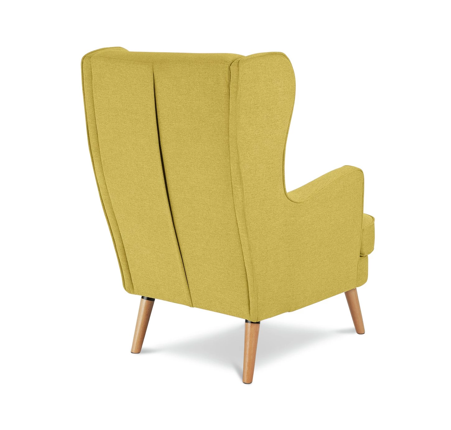 Free Shipping - Habitat Callie Fabric Wingback Chair Mustard Yellow Armchairs 5 Free Shipping - Habitat Callie Fabric Wingback Chair Mustard Yellow Armchairs - Image 5