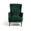 On Sale - Habitat Callie Velvet Wingback Chair Forest Green Armchairs