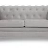On Sale - Habitat Chesterfield 2 Seater Velvet Sofa Light Grey Sofas