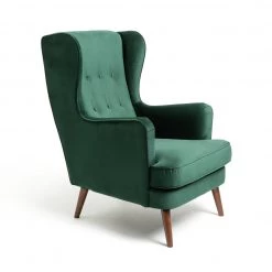 On Sale - Habitat Callie Velvet Wingback Chair Forest Green Armchairs -Seating Sales Store unnamed file 2403